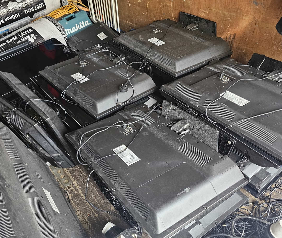 Computer monitors ready for delivery